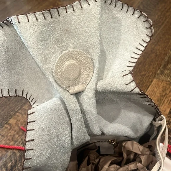 Carlos Falchi Tan Medium Butterfly Bag with Crystal Strap - Picture 8 of 14